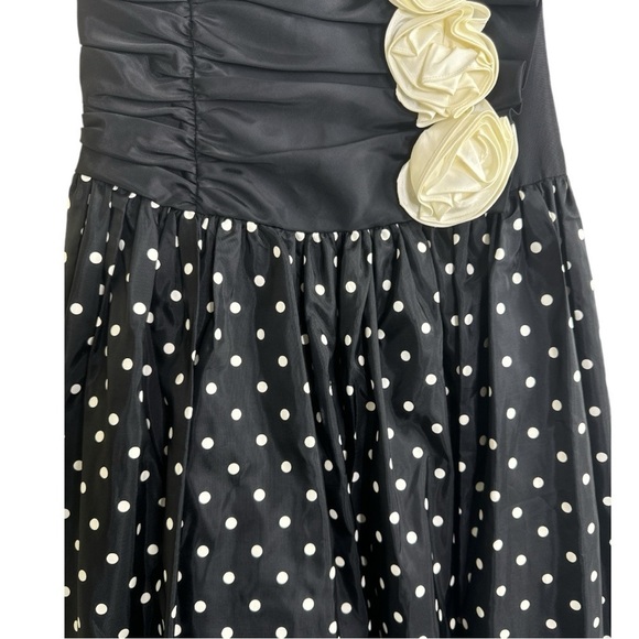 Vintage 80s Gunne Sax Polka Dot Hi-Low Dress Size: 9/10 NWT - Picture 4 of 13